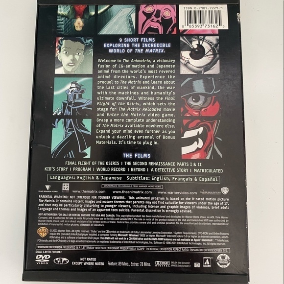 the Animatrix - DVD By Isshin Chiba - VERY GOOD - Picture 2 of 4